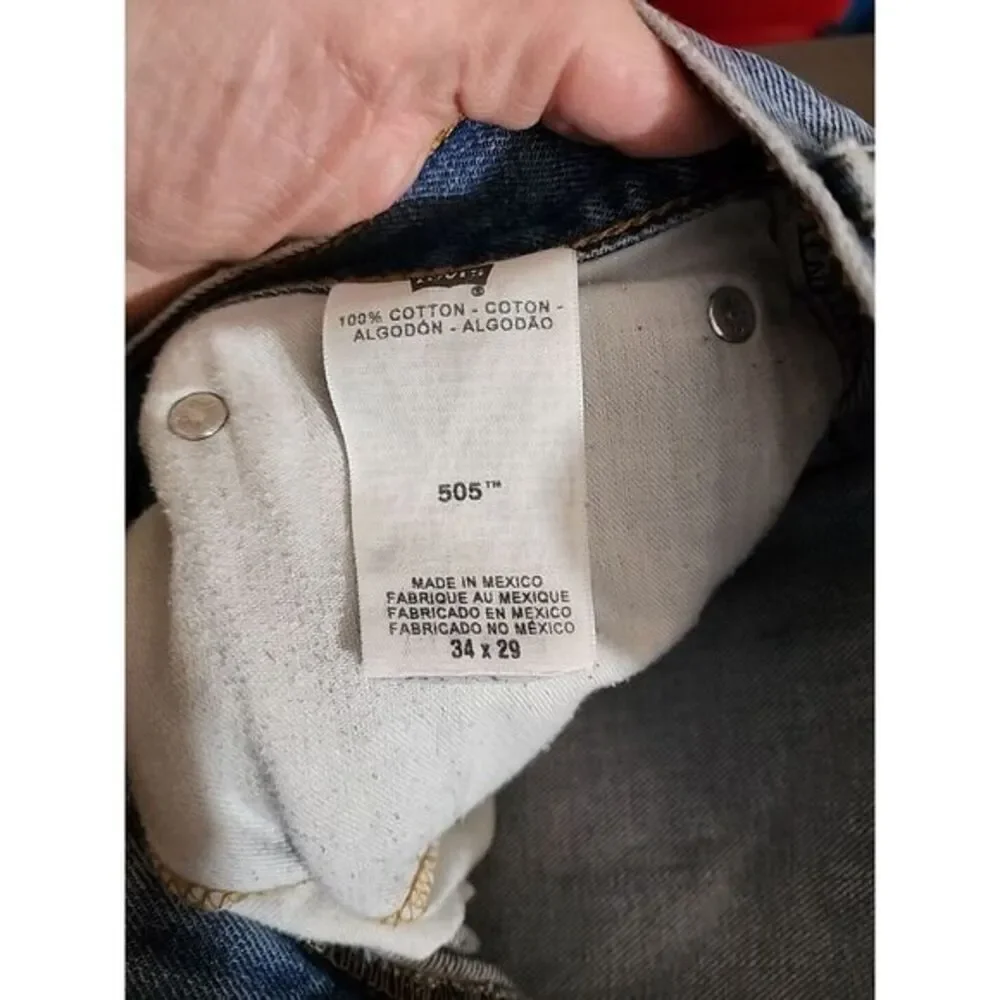 Vtg‎ Levis 505 Jeans Mens 34x29 Regular Fit Straight Leg Classic Denim Pants 90s